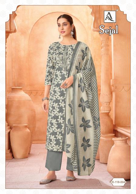 Alok suit sejal printed dress material wholesaler at mt market indore